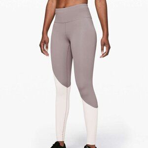 Lululemon Athletica Women's Speed Wunder Tight *Asym Half Moon / Light Chrome